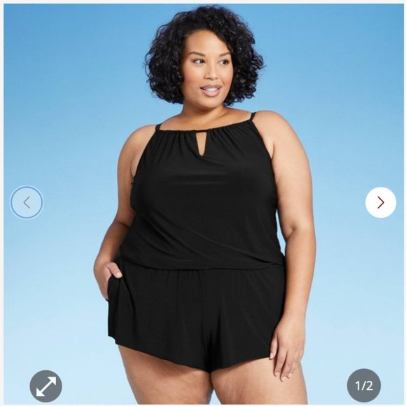 Aqua Green Swim Aqua Green Black One Piece Swimsuit 2w Nwot Poshmark